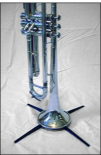 trumpet on stand
